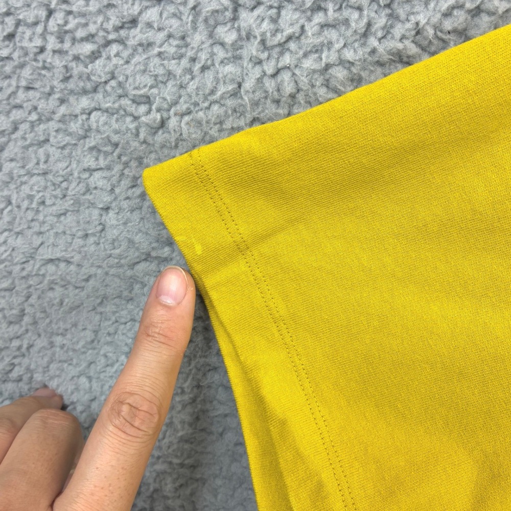 Savage X Fenty Cropped T-Shirt Womens S Yellow Mesh Layered Streetwear Casual - Picture 2 of 15